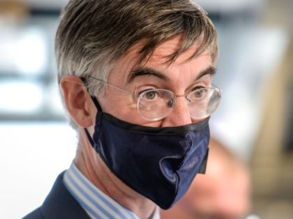WEYMOUTH, ENGLAND - AUGUST 18: MP for North East Somerset, Jacob Rees-Mogg wears a protect