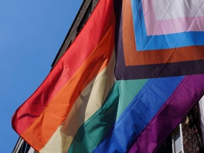 LONDON,UNITED KINGDOM - JUNE 01: General view of the LGBTQIA+ (lesbian, gay, bisexual, transgender, questioning, intersex, asexual and agender) flag outside the Admiral Duncan pub during UK Pride Month 2021 on June 01, 2021 in London, United Kingdom. June marks Pride month, it is a month dedicated to celebrating the …