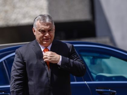 KATOWICE, POLAND - JUNE 30: The Prime Minister of Hungary, Viktor Orban arrives for a Heads of State meeting of the Visegrad group at International Congress Center on June 30, 2021 in Katowice, Poland. on June 30, 2021 in Katowice, Poland. The heads of state of Poland, Hungary, Slovakia and …