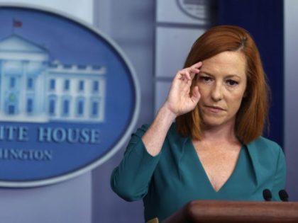 WASHINGTON, DC - JULY 06: White House Press Secretary Jen Psaki listens during a daily briefing at the James Brady Press Briefing Room of the White House July 6, 2021 in Washington, DC. Psaki held a daily briefing to answer questions from members of the press. (Photo by Alex Wong/Getty …