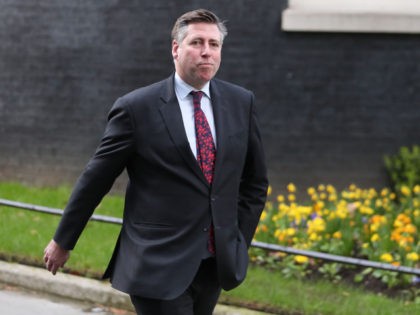Conservative Party MP Graham Brady, chair of the Conservative 1922 Committee of backbench MPs, leaves Downing Street in London on March 18, 2019. - Britain's government cannot submit its Brexit deal for another vote in parliament if it is "the same" or "substantially the same" to the one already rejected …