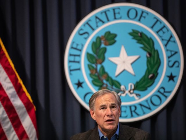 AUSTIN, TX - JULY 10: Texas Gov. Greg Abbott speaks during a border security briefing with