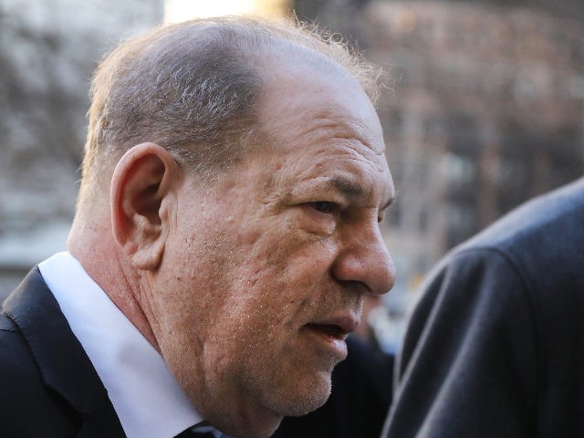 NEW YORK, NEW YORK - JANUARY 22: Harvey Weinstein arrives at a Manhattan court house for the first day of opening statements at his trial on January 22, 2020 in New York City. Weinstein, a movie producer whose alleged sexual misconduct helped spark the #MeToo movement, pleaded not-guilty on five …