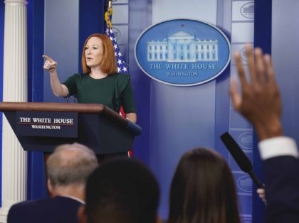 White House press secretary Jen Psaki calls on a reporter during the daily briefing at the White House in Washington, Wednesday, July 14, 2021. (AP Photo/Susan Walsh)