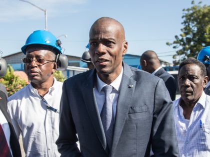 Haitian President Jovenel Moïse visits the Varreux power plants (Cité Soleil) on December 16, 2019 in Port-au-Prince, Haiti. (Photo by Valerie Baeriswyl / AFP) (Photo by VALERIE BAERISWYL/AFP via Getty Images)