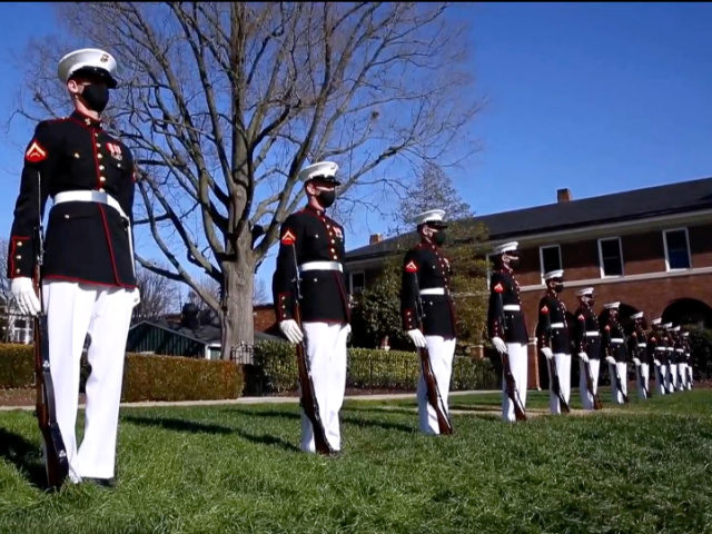 UNSPECIFIED - JANUARY 20: In this screengrab, United States Marine Corps Silent Drill Plat
