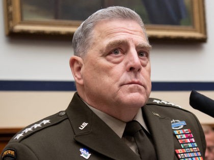 General Mark Milley, Chairman of the Joint Chiefs of Staff, testifies on the department's fiscal year 2022 budget request during a House Armed Services Committee hearing on Capitol Hill in Washington, DC, on June 23, 2021. (Photo by SAUL LOEB / AFP) (Photo by SAUL LOEB/AFP via Getty Images)