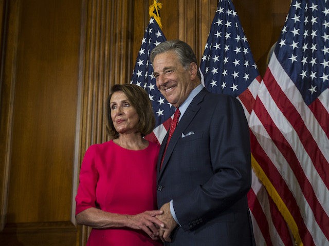 WASHINGTON, DC - JANUARY 03: House Speaker Nancy Pelosi is pictured with her husband, Paul Pelosi, on Capitol Hill on January 3, 2019 in Washington, DC. Under the cloud of a partial federal government shutdown, Pelosi reclaimed her former title as speaker and her fellow Democrats took control of the …