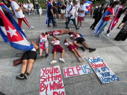 Protesters for Cuba Stage Die-In Outside White House