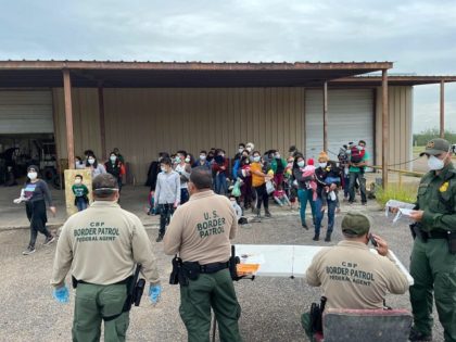 RGV Sector Border Patrol agents apprehend more than 250 migrants in one large group in Sta