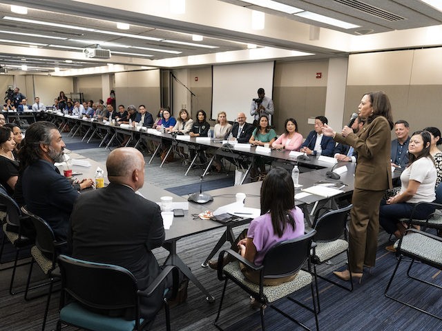 Vice President Kamala Harris meets with democrats from the Texas state legislature at the