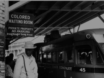 Vintage Photo of Sign Enforcing Jim Crow Laws