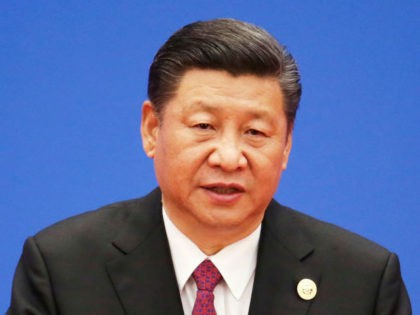 BEIJING, CHINA - MAY 15: Chinese President Xi Jinping attends a news conference at the end of the Belt and Road Forum for International Cooperation on May 15, 2017 in Beijing, China. The Forum, running from May 14 to 15, is expected to lay the groundwork for Beijing-led infrastructure initiatives …