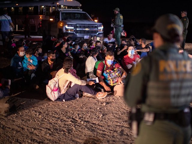 Yuma Sector Border Patrol agents apprehended a large group of migrant families after they illegally crossed the border in July. (Photo: U.S. Border Patrol/Yuma Sector)