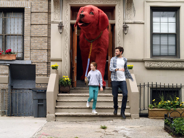 Darby Camp and Jack Whitehall in "Clifford the Big Red Dog."Paramount Pictures