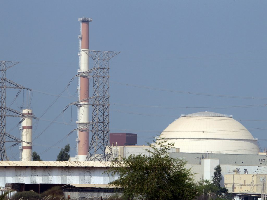A general view shows the reactor building at the Bushehr nuclear power plant in southern Iran, 1200 kms south of Tehran, on August 20, 2010. The electricity to be generated by the nuclear plant would be connected to the national grid by January, a delay of around two months from the earlier announced timeframe, atomic chief Ali Akbar Salehi said on September 29, 2010. AFP PHOTO/ATTA KENARE (Photo credit should read ATTA KENARE/AFP via Getty Images)