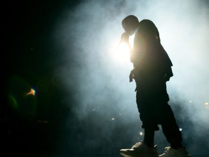 LAS VEGAS, NV - SEPTEMBER 18: Musician Kanye West performs onstage at the 2015 iHeartRadio Music Festival at MGM Grand Garden Arena on September 18, 2015 in Las Vegas, Nevada. (Photo by Kevin Winter/Getty Images for iHeartMedia)