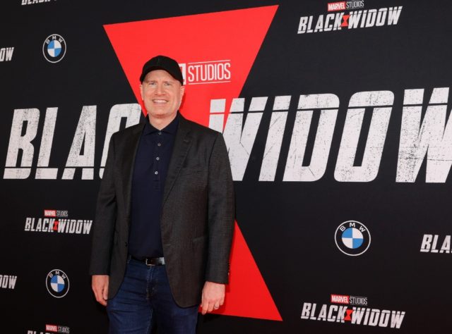 Marvel film chief Kevin Feige says the films in the Marvel Cinematic Universe are "made for the theaters"