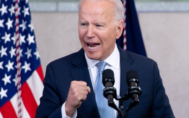 US President Joe Biden was fired up for a speech on voting rights