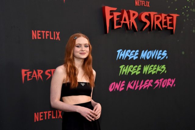 Actress Sadie Sink arrives for the Netflix premiere of "Fear Street Trilogy" at the LA His