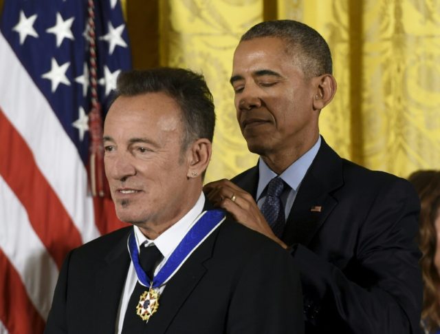 Barack Obama and Bruce Springsteen at the White House in 2016