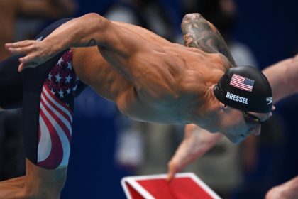 Caeleb Dressel swam the first leg for the USA's victorious 4x100m freestyle relay team at the Tokyo Olympics