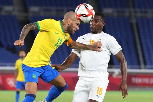 Dani Alves' Brazil were held to a 0-0 draw by the Ivory Coast in the Olympic football
