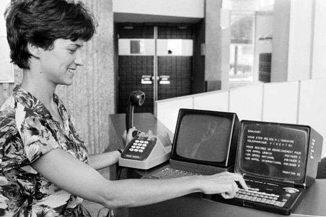 The Minitel, an internet forerunner, allowed users to check the news and make restaurant r