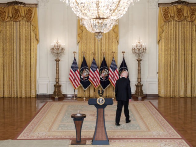 Afghanistan - U.S. President Joe Biden walks away from the podium after delivering remarks