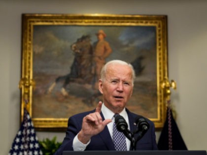WASHINGTON, DC - AUGUST 24: U.S. President Joe Biden speaks about the situation in Afghanistan in the Roosevelt Room of the White House on August 24, 2021 in Washington, DC. Biden discussed the ongoing evacuations in Afghanistan, saying the U.S. has evacuated over 70,000 people from the country. (Photo by …