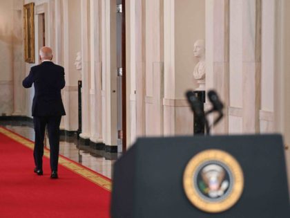 Biden walks away again (Brendan Smialowski / AFP / Getty)
