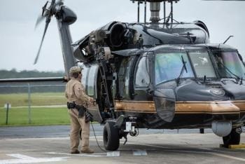 U.S. Customs and Border Protection Air and Marine Operations aircrew stands by for possible rescue operations in the wake of Hurricane Ida. (Photo: U.S. Customs and Border Protection)