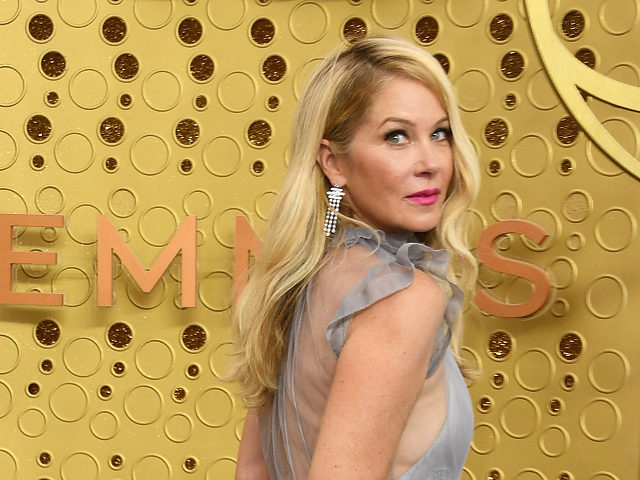 US actress Christina Applegate arrives for the 71st Emmy Awards at the Microsoft Theatre i