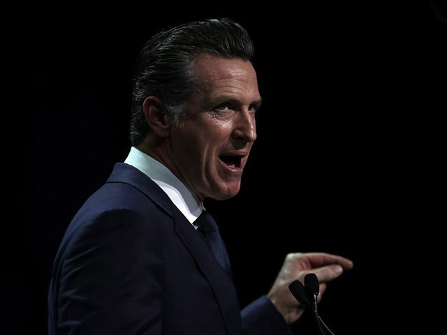 SAN FRANCISCO, CALIFORNIA - JUNE 01: California Gov. Gavin Newsom speaks during the California Democrats 2019 State Convention at the Moscone Center on June 01, 2019 in San Francisco, California. Several Democratic presidential hopefuls are speaking at the California Democratic Convention that runs through Sunday. (Photo by Justin Sullivan/Getty Images)
