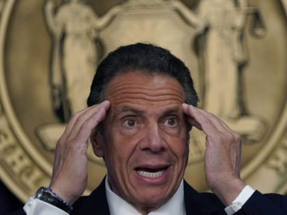 NEW YORK, NY - MAY 03: New York Governor Andrew Cuomo holds a news conference on May, 3, 2