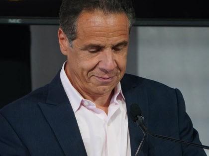 NEW YORK, NEW YORK - JUNE 09: New York Gov. Andrew Cuomo appears at the opening ceremony f