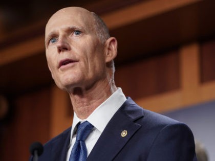 WASHINGTON, DC - JUNE 17: Senator Rick Scott (R-FL) speaks about his opposition to S. 1, t