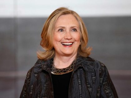 Former US Secretary of State Hillary Clinton arrives to the opening session of the Generat