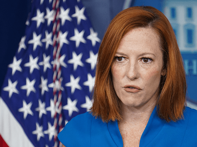 White House Press Secretary Jen Psaki speaks during the daily briefing in the Brady Briefi