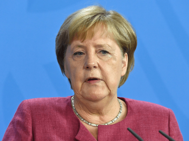 German Chancellor Angela Merkel delivers a press conference after a virtual G7 summit on the crisis triggered by Taliban's return to power in Afghanistan, at the Chancellery in Berlin, on August 24, 2021. - Efforts to evacuate thousands of people from Taliban-controlled Afghanistan became increasingly urgent on August 24, as …