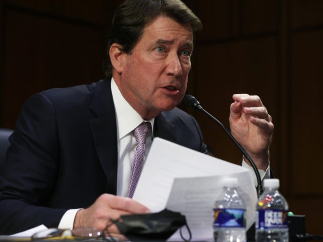 WASHINGTON, DC - MAY 12: U.S. Sen. Bill Hagerty (R-TN) speaks during a hearing before the