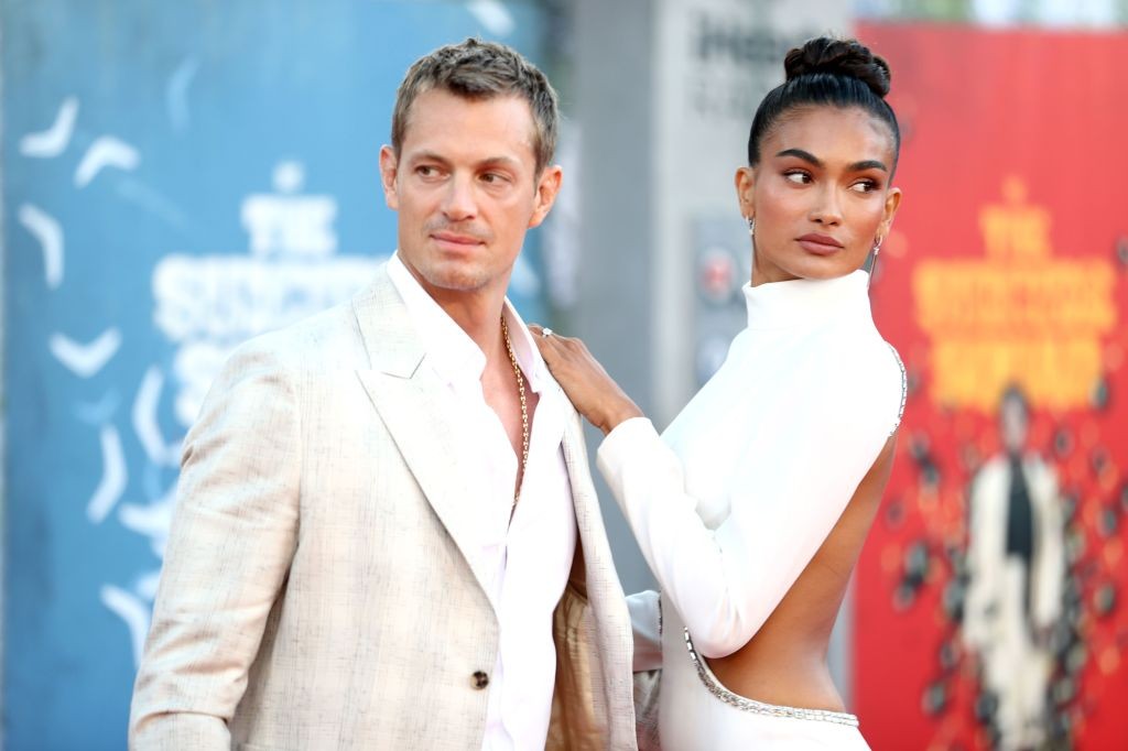 LOS ANGELES, CALIFORNIA - AUGUST 02: (L-R) Joel Kinnaman and Kelly Gale attend the Warner Bros. premiere of "The Suicide Squad" at Regency Village Theatre on August 02, 2021 in Los Angeles, California. (Photo by Matt Winkelmeyer/Getty Images)