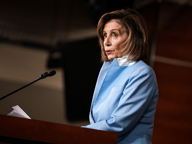 House Speaker Nancy Pelosi (D-CA) speaks at her weekly news conference at the Capitol buil