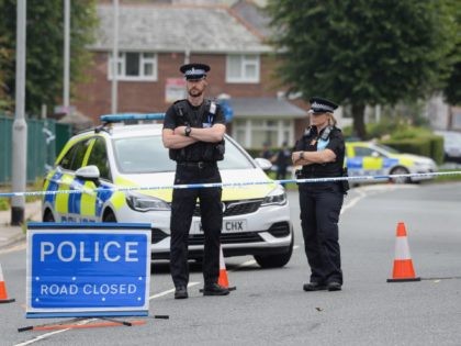 PLYMOUTH, ENGLAND - AUGUST 13: Police at the scene on Royal Navy Avenue on August 13, 2021