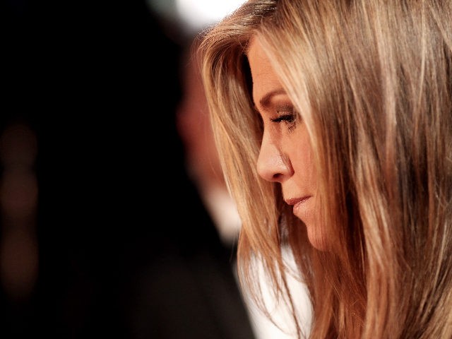 HOLLYWOOD, CA - FEBRUARY 22: Actress Jennifer Aniston backstage at the 87th Annual Academy