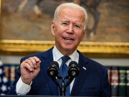 WASHINGTON, DC - AUGUST 22: U.S. President Joe Biden speaks in the Roosevelt Room on the c