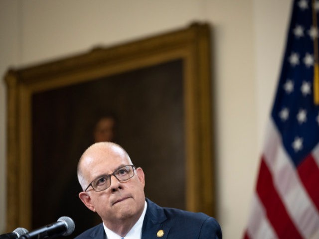 Maryland Governor Larry Hogan holds a news conference on the state's Covid-19 situation, at the Maryland State Capitol on August 5, 2021 in Annapolis, Maryland. With the Delta variant of COVID-19 on the rise, Governor Hogan announced that state employees working in congregate living facilities must show proof of vaccination …