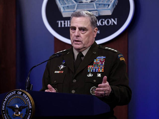 Chairman of the Joint Chiefs of Staff, General Mark Milley, holds a press conference on Ju