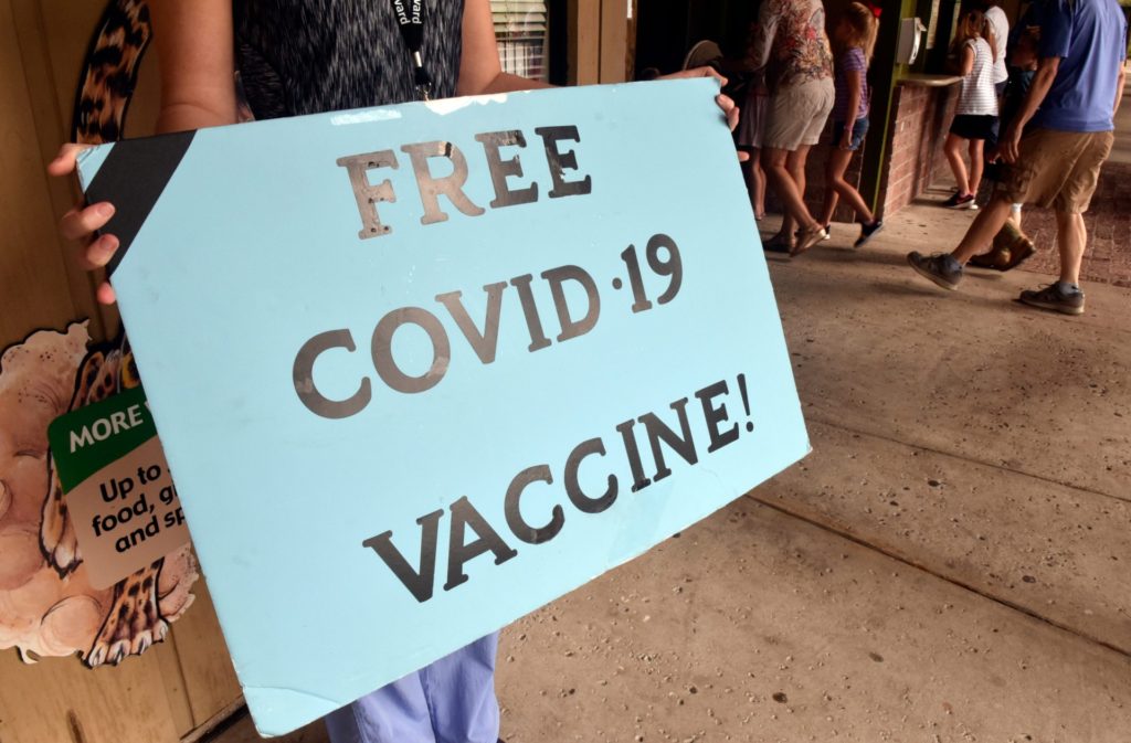 The Florida Department of Health teamed up with Brevard Zoo in Viera to offer free COVID-19 vaccinations on Wednesday, August 4th. Those getting the shot here could also enjoy the zoo for free. (TIM SHORTT/FLORIDA TODAY via Imagn Content Services, LLC)