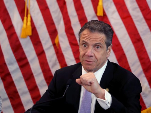 May 7, 2020; Valhalla, NY, USA; New York State Governor Andrew Cuomo gives his daily coron